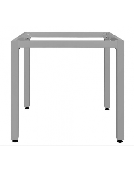 Base con struttura alluminio verniciato COLORE GRIGIO, piedini regolabili - per piano rettangolare cm 180x90x73h