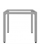 Base con struttura alluminio verniciato COLORE GRIGIO, piedini regolabili - per piano rettangolare cm 180x90x73h