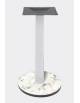 Base con colonna metallo COLORE BIANCO h 73,3 cm e piastra inferiore cm Ø 50 in stratificato HPL COMPACT colore a scelta