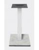 Base con colonna metallo COLORE BIANCO h 111 cm e piastra inferiore cm 40x40 in stratificato HPL COMPACT colore a scelta