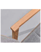 Sedia per interni e esterni, struttura in teak e tessuto idrorepellente - cm 57x48x88h
