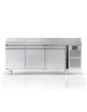 Tavolo fermalievita 3 Sportelli -3° +35°C - CON CONTROLLO UMIDITA'  - Piano di lavoro senza alzatina - cm 203x80x86h
