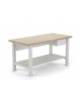 TAVOLO LAVORO PIANO IL LEGNO CON ALTEZZA REGOLABILE PER SCUOLA O LABORATORIO - CM.140X75X75/105H