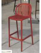 Sgabello per esterni ed interni, struttura in polipropilene colori a scelta - cm 40x38x91h