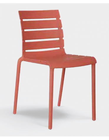 Sedia per esterni ed interni, struttura in polipropilene colori a scelta - cm 41x43x78h