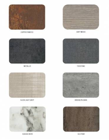 Piano rotondo in stratificato HPL extra, colori a scelta, spessore mm 12 - cm Ø 120