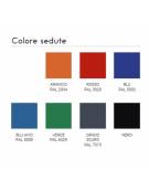 TAVOLO MENSA CON 4 SEDUTE FISSE IN POLIPROPILENE - DIMENSIONI PIANO CM 120X80