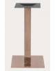 Base per tavolo con struttura in acciaio inox ramato, piedini regolabili - per tavolo quadrato - cm 40x40x72h