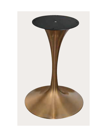 Base per tavolo con struttura acciaio inox COLORE BRONZO - per tavolo rotondo - cm Ø51x71h