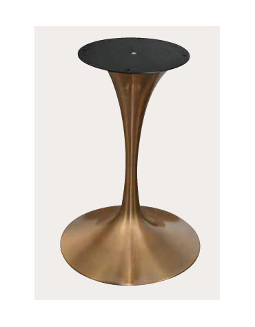 Base per tavolo con struttura acciaio inox COLORE BRONZO - per tavolo rotondo - cm Ø60x71h