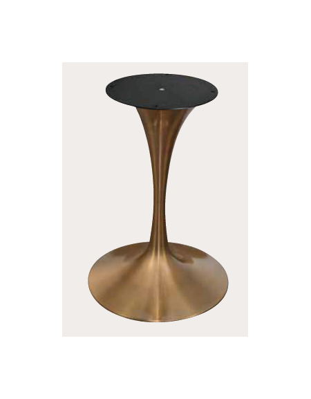 Base per tavolo con struttura acciaio inox COLORE BRONZO - per tavolo rotondo - cm Ø60x71h