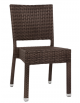 Sedia con struttura in alluminio, rivestita in filo di polietilene - colori a scelta - cm 41x43x86h