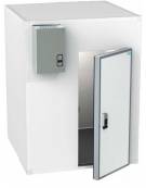 Cella frigorifera,motore interno incluso accavallato e pavimento inox 0 +8°C - cm 134x114x214h - Spessore pannelli mm 70