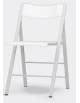 Sedia pieghevole con struttura metallo verniciato bianco o nero, seduta e schienale in polipropilene - cm 38x38x76h