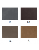 Sgabello regolabile per interni in metallo verniciato, seduta imbottita rivestita in ecopelle colori a scelta - cm 40x36x68/88h