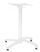Base con palo centrale, in alluminio verniciato BIANCO accatastabile con accessorio pieghevole - per tavolo quadrato - cm 72