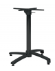 Base con palo centrale, in alluminio verniciato NERO accatastabile con accessorio pieghevole - per tavolo quadrato - cm 72h