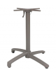 Base con palo centrale, in alluminio verniciato TORTORA accatastabile con accessorio pieghevole - per piano quadrato - cm 72h
