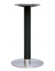 Base con struttura in alluminio, rivestimento in filo di polietilene COLORE NERO - per piano tondo cm Ø 40x72h