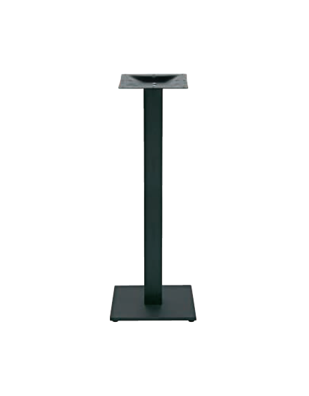 Base alta con struttura in acciaio verniciato COLORE NERO - per piano quadrato - cm 40x40x108h