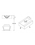 Cappa centrale cubika con motore per ristorante cm 150x180x45h