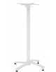 Base alta con palo centrale, struttura in alluminio BIANCO accatastabile con accessorio pieghevole - per piano quadrato - cm 110
