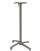 Base alta con palo centrale, struttura alluminio TORTORA accatastabile con accessorio pieghevole - per piano quadrato - cm 110h