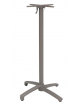 Base alta con palo centrale, struttura alluminio TORTORA accatastabile con accessorio pieghevole - per piano quadrato - cm 110h