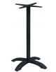 Base alta con palo centrale, struttura in allumino verniciato COLORE NERO - per piano quadrato - cm 110h