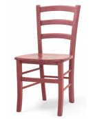 SEDIA con struttura e seduta in legno di faggio - colori a scelta - cm 42x39x87h