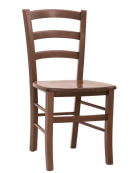 SEDIA con struttura e seduta in legno di faggio - colori a scelta - cm 42x39x87h
