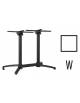 Base in alluminio accatastabile COLORE BIANCO con accessorio pieghevole - per piano rettangolare - cm 70h