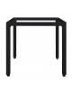 Base con 4 gambe, struttura alluminio verniciato COLORE NERO, piedini regolabili - per piano quadrato - cm 70x70x73h