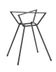 Base con struttura in acciaio inox verniciato COLORE NERO - per piano quadrato - cm 52x52x72h