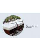 Panchina con supporti in acciaio zincato e verniciato, seduta in graniglia di marmo - trattamento antigraffiti -cm 200x74,5x40h 