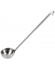 Mestolo forato con manico a tubo in acciaio inox - diametro cm 18 - manico cm 75 - litri 1,5