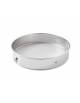 Setaccio pane in acciaio inox con rete  a 8 fori per 2,5 cm/q - Diametro cm 40 - Altezza cm 6,5