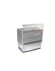 Banco gelati N° 8+8 Pozzetti gelato da Lt. 7,5 con esterno inox -SENZA CARAPINE - cm 110,5x80,7x103h