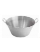 Bacinella conica in acciaio inox con maniglie - Diametro cm 45 - Altezza cm 22,5 - litri 24,5