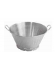 Colapasta tronco conico in acciaio inox con 2 maniglie e rialzo - Diametro cm 24 - Altezza cm 12 - litri 3,5