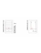 Vetrina ventilata per vini bassa di vari colori - Capacità 36 Bottiglie cl. 75 - illuminazione al led - cm 54x55x83h