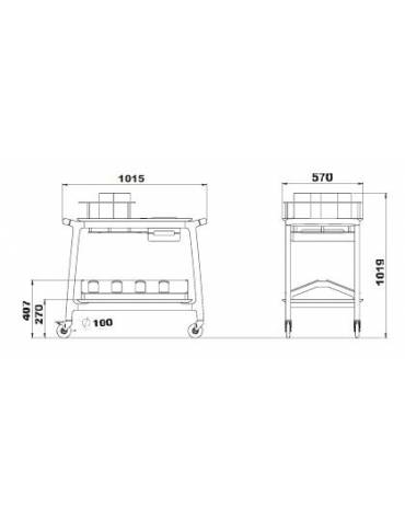 CARRELLO VINI REFRIGERATO