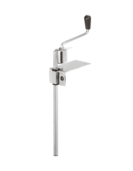 Apriscatole professionale da banco per scatole rotonde h da 8 a 50 cm - base da avvitare - cm 28x12,2x77,5