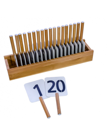 Serie palette numerate in legno per sostituzione giocatori - da 1 a 20