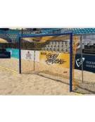 Coppia porte beach handball in alluminio verniciato, dimensioni cm 300x200