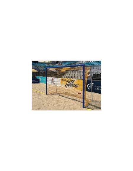 Coppia porte beach handball in alluminio verniciato, dimensioni cm 300x200