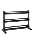 Rastrelliera porta manubri a tre ripiani in acciaio verniciato 