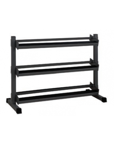 Rastrelliera porta manubri a tre ripiani in acciaio verniciato 