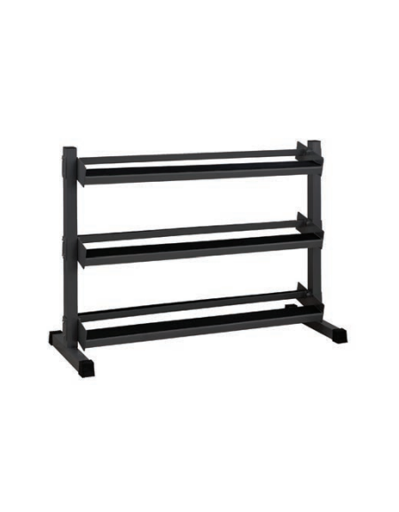 Rastrelliera porta manubri a tre ripiani in acciaio verniciato 