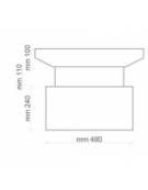 PANCHINA CLASSICA CURVA IN GRANIGLIA DI MARMO LEVIGATO E ANTIDEGRADO - COLORE A SCELTA - CM 170x60x45H - Conforme ai CAM